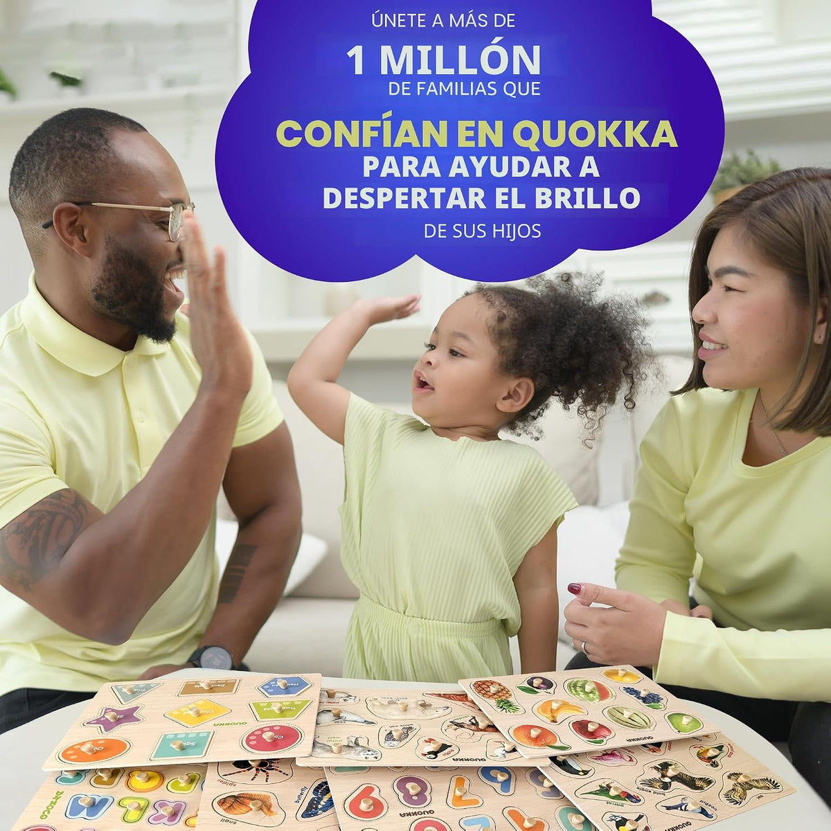 8 rompecabezas de madera para niños pequeños de 1-3 años - rompecabezas Montessori para edades 2-4 en un estante
