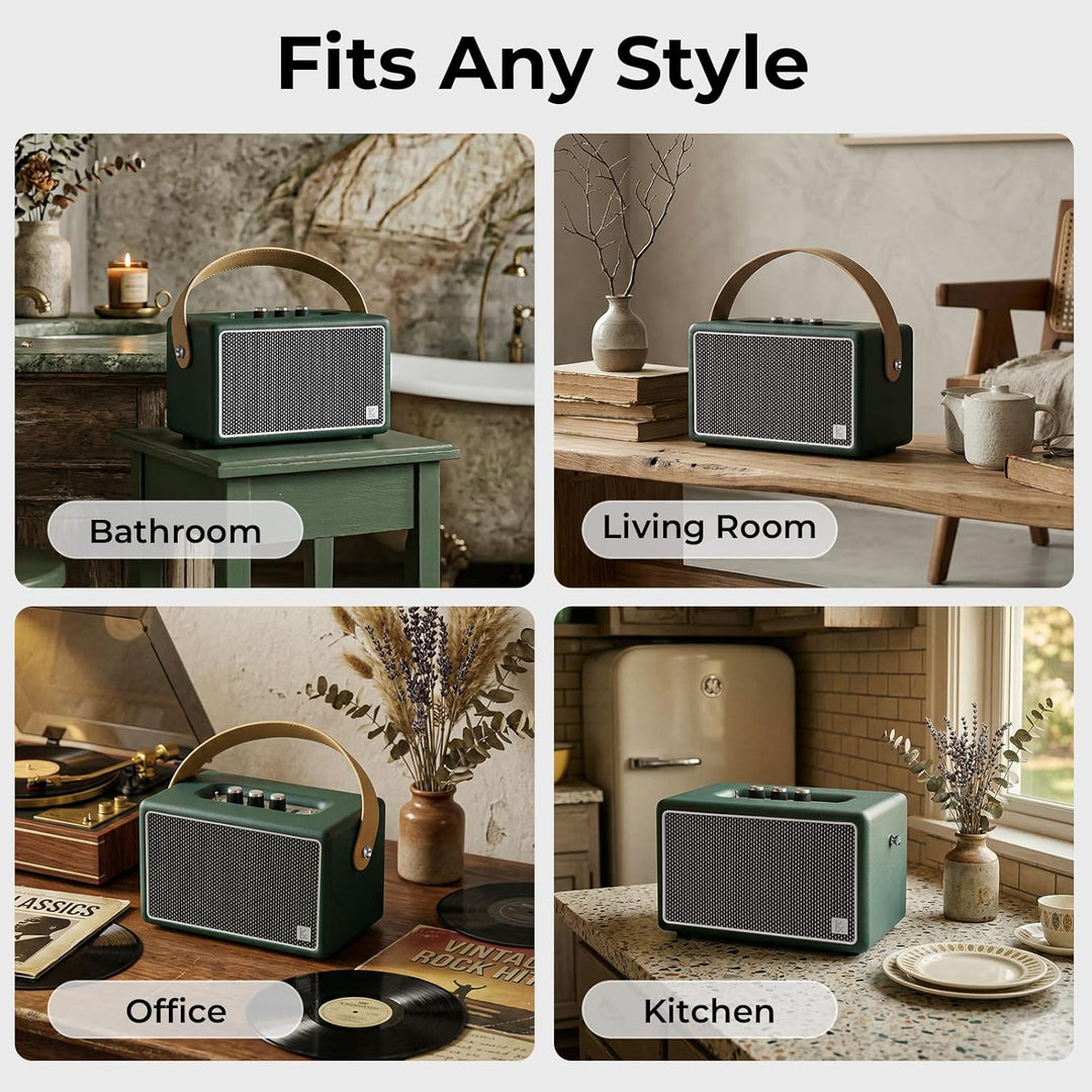 KONEX - Altavoz Bluetooth vintage, altavoz Bluetooth portátil, equi...