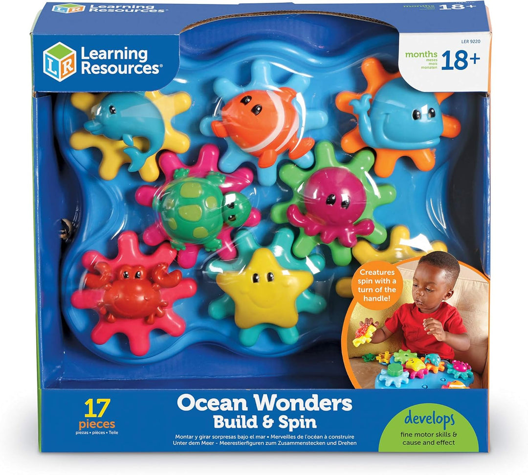 Learning Resources Ocean Wonders Build Spin juguete de