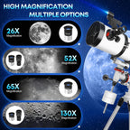 Telescopio de astronomía profesional 150EQ para adultos de alta