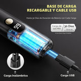 Cortadora de barba para hombres, afeitadora eléctrica IPX7 resisten...