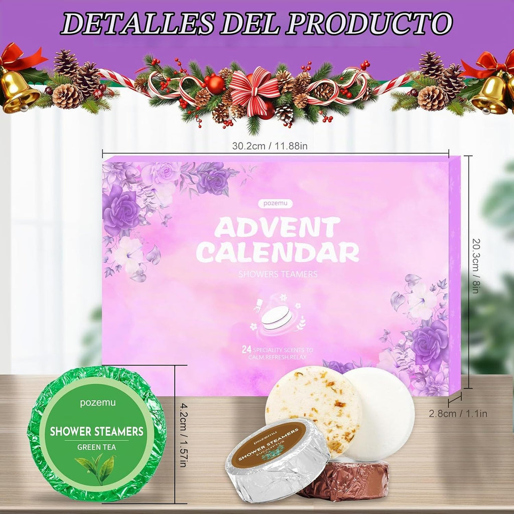 Paquete de 24 vaporizadores de ducha calendario de Adviento 2026