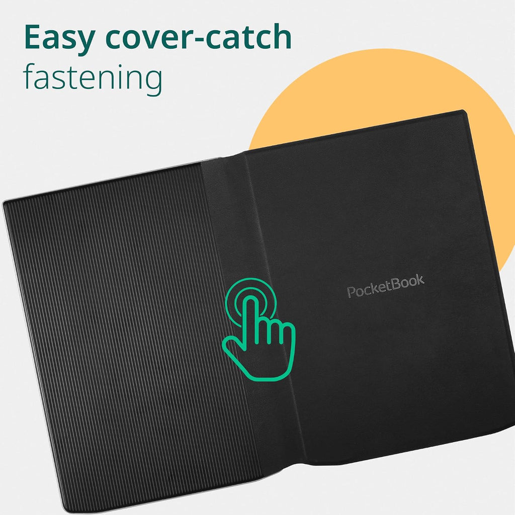 PocketBook Funda para lector electrónico para InkPad 4 y InkPad Color 2 | Funda abatible con función de sueño inteligente | Protección duradera | Fundas ligeras perfectas para viajes | Funda para lector de libros electrónicos en negro