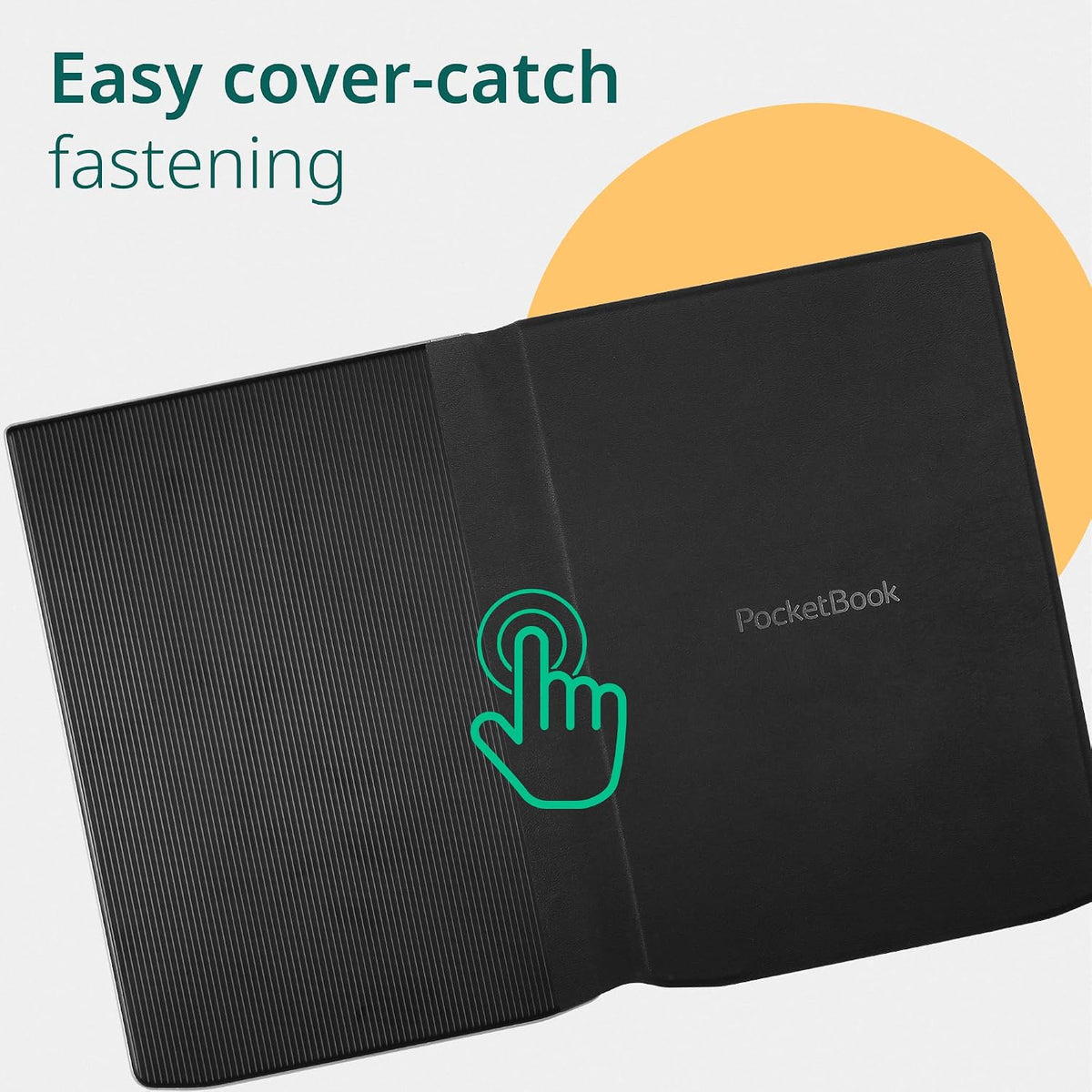 PocketBook Funda para lector electrónico para InkPad 4 y InkPad Color 2 | Funda abatible con función de sueño inteligente | Protección duradera | Fundas ligeras perfectas para viajes | Funda para lector de libros electrónicos en negro