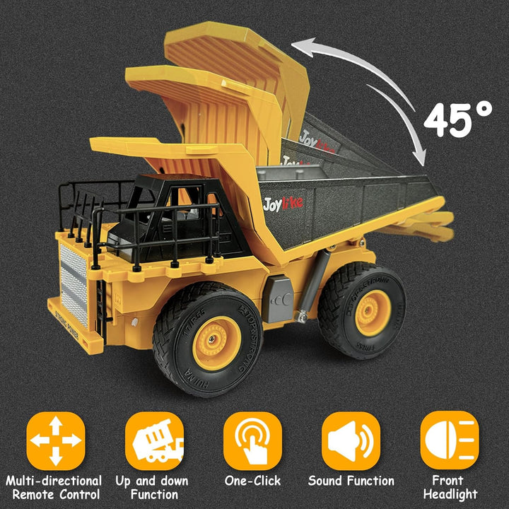 Excavadora RC y camión volquete vehículo de construcción