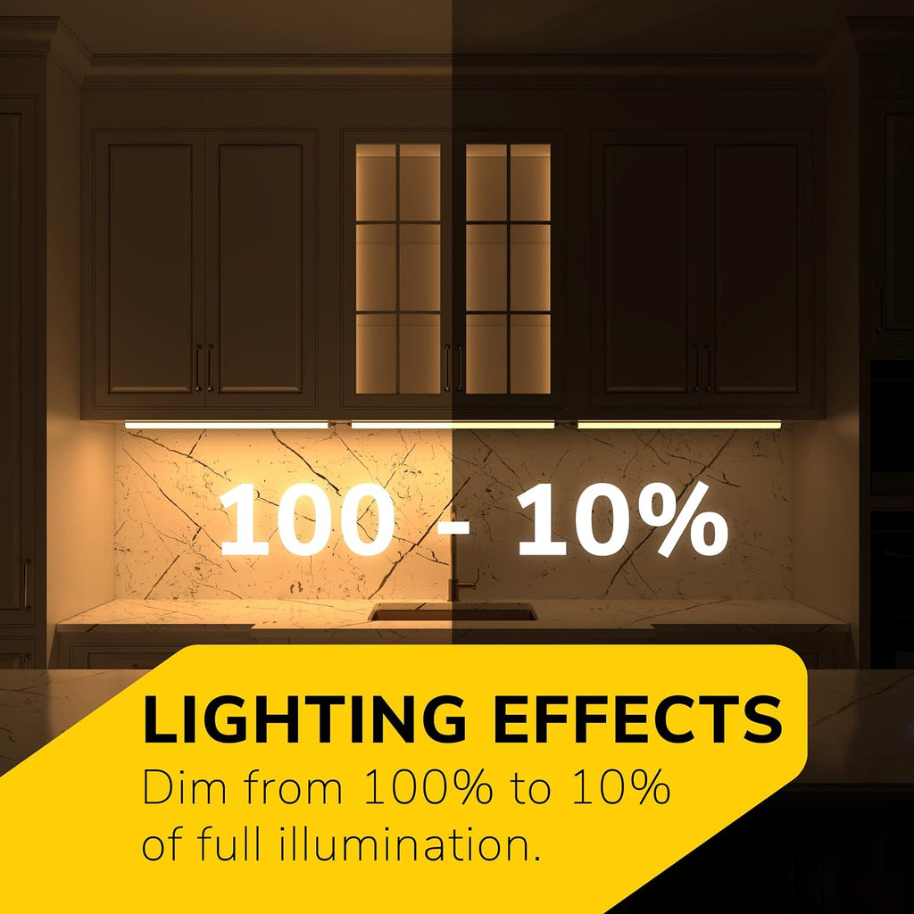 GETINLIGHT Luz LED para debajo del gabinete con cableado de 18 pulgadas