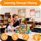 Azulejos magnéticos para niños, juego de juguetes de construcción