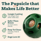 WOOF Pupsicle Dog Treat Toy con Silicone Treat Tray para Dogs 25-75 lbs