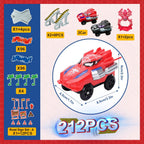 Juguetes de Camiones Monstruo Héroe Araña para Niños y Niñas de 3, 4, 5, 6, 7, 8, 9 Años: Set de Pista de Carreras con 2 Coches Araña Eléctricos, Juguetes para Niños, Regalo para Niños y Niñas de 3-9