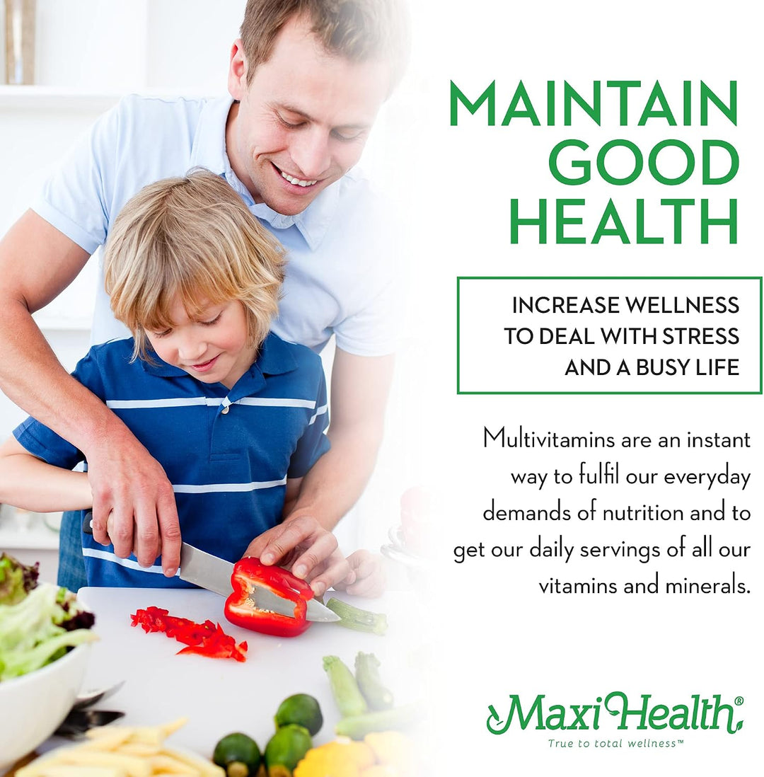 Maxi Health Multivitamínico masticable para niños, adolescentes y a...