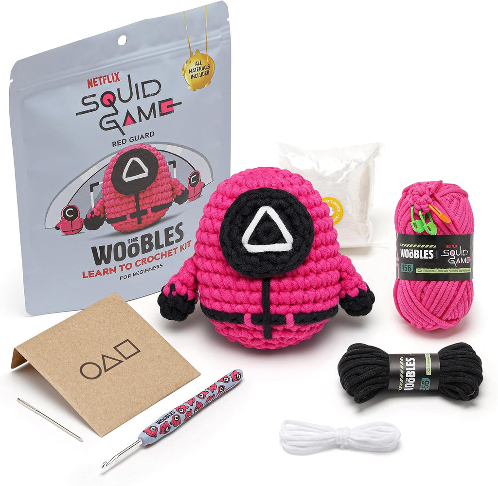Kit de Crochet The Woobles Squid Game para Principiantes (Guardia Roja)