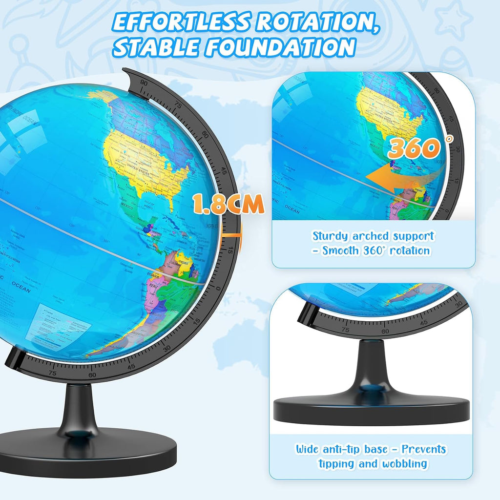 Globo Voxelure de 13 pulgadas para niños y adultos con base estable de metal pesado