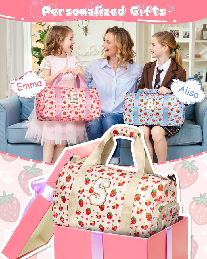 Elilier Regalos para niñas, bolsa de lona inicial para niños, linda...
