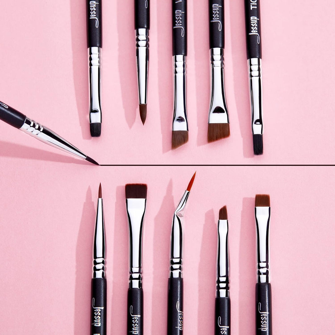 Juego de brochas delineador de ojos Jessup, brochas de maquillaje d...