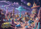 Rompecabezas de Alien Planet para adultos de 1000 piezas, rompecabezas con forma desafiante para la mente para la noche de juegos en familia y amigos, Tamaño 26.6 x 19.2, mundo de monstruos
