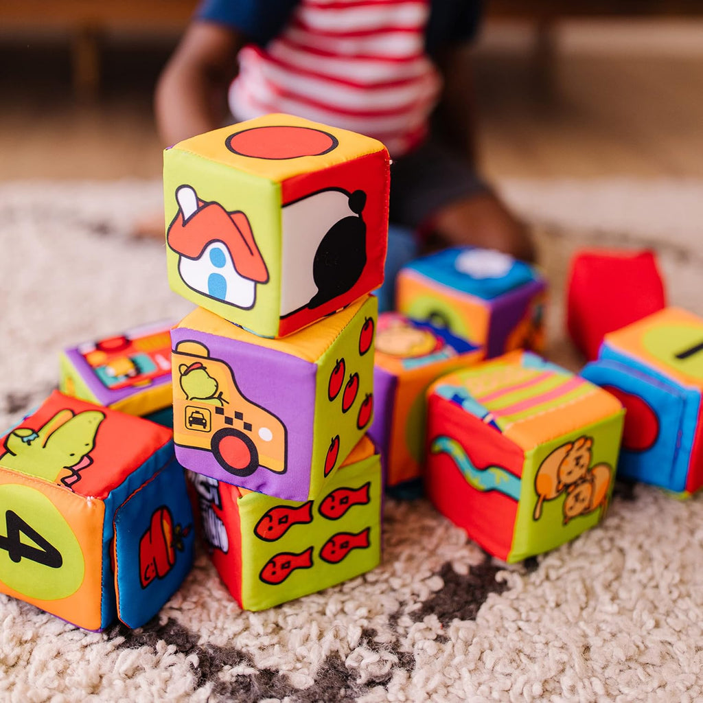 Melissa & Doug K 's Juego de bloques blandos para combinar y construir para niños