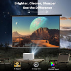 Proyector para exteriores 4K con WiFi y Bluetooth