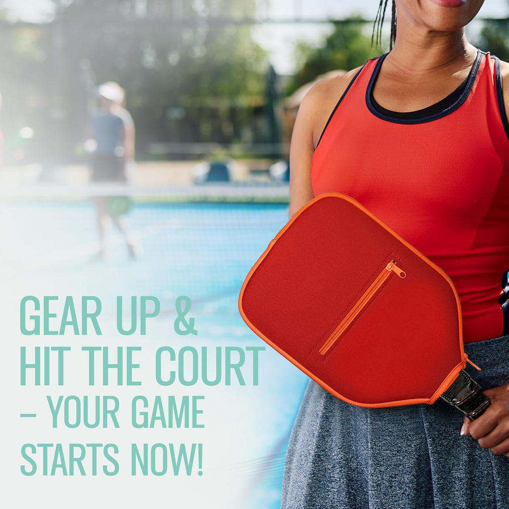 Paleta de pickleball individual y juego – Palas ligeras aprobadas por USAPA, superficie de fibra de vidrio, núcleo de panal de abeja de 0.512 in, pelotas para exteriores y bolsa de transporte