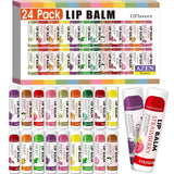 AZEN Paquete de 24 bálsamos labiales, bálsamo labial natural a gran...