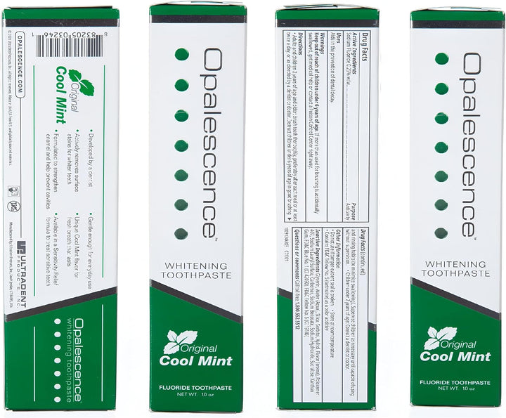 Blanqueador dental con fluoruro Opalescent, Paquete de 2 | Pasta de...