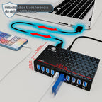 I-Tikol, hub USB 3.0 de 10 puertos, alimentado, adaptador 12V/5A