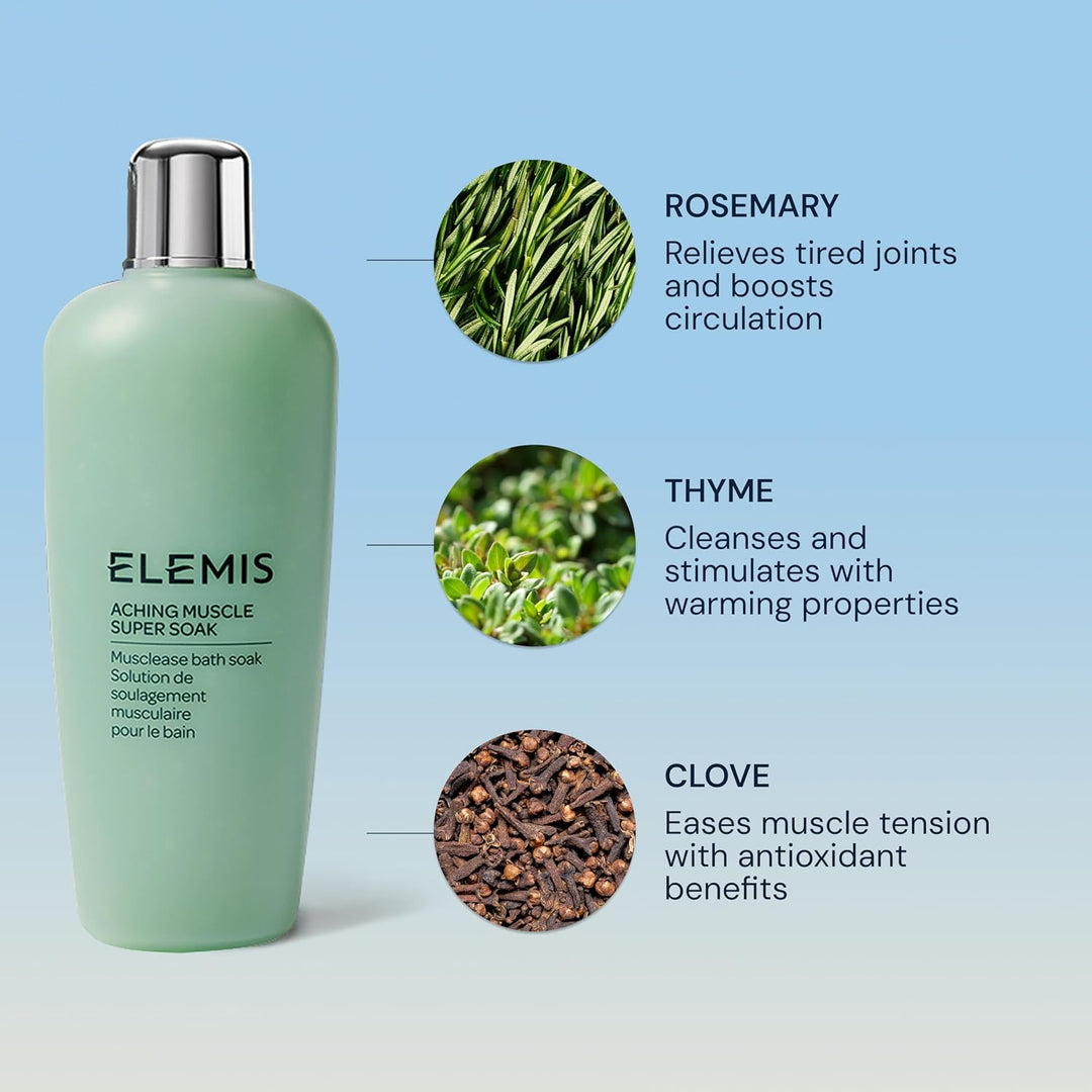 ELEMIS Músculo doloroso Super Soak 13.5 fl oz, leche de baño natura...