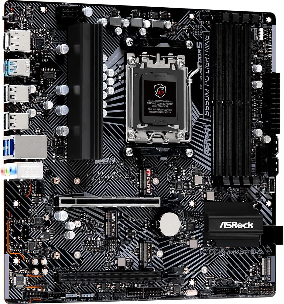 ASRock B650M PG Lightning AMD Zócalo AM5 Procesadores Ryzen9000\/80...