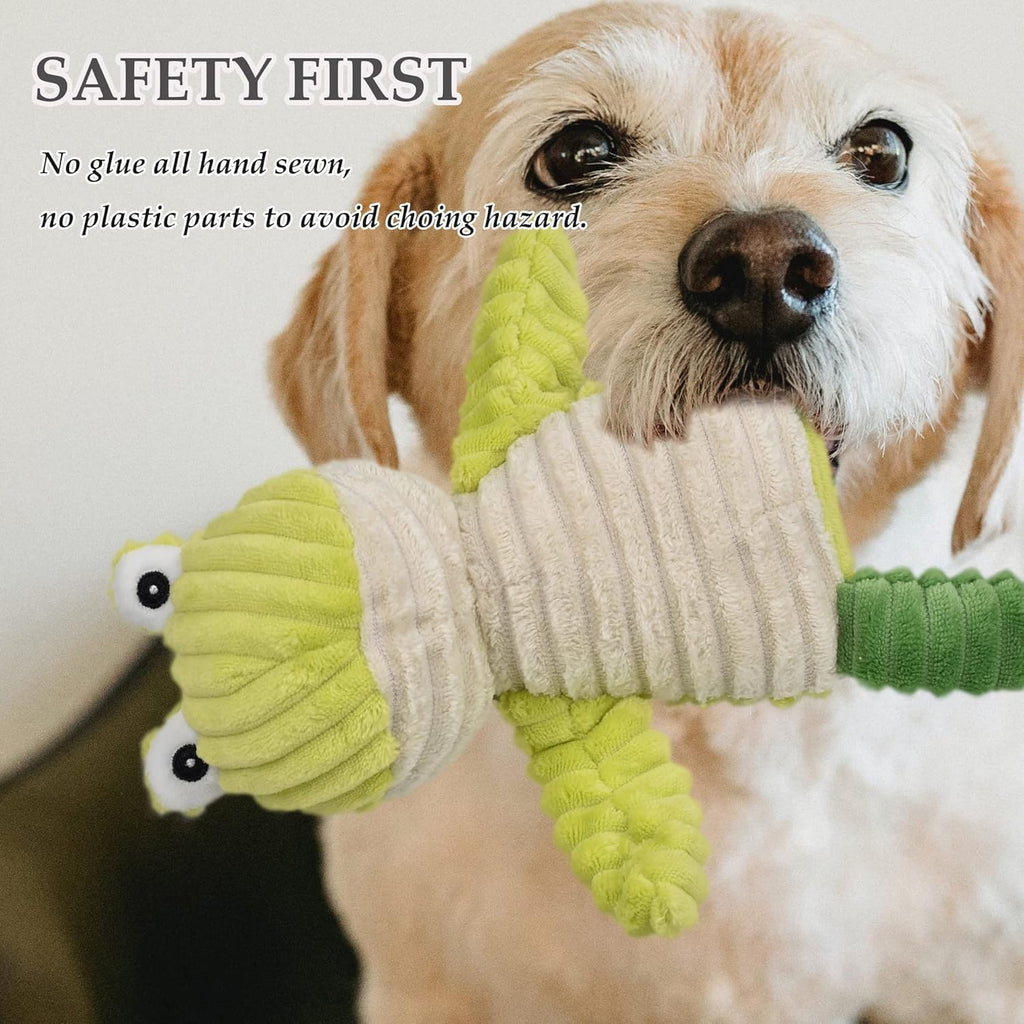 LECHONG Paquete de 5 Juguetes Resistentes para Perros Rellenos Chirriantes Surtido de Juguetes de Peluche de Animales para Perros Paquete de Valor Juguetes para Cachorros y Mascotas para Perros