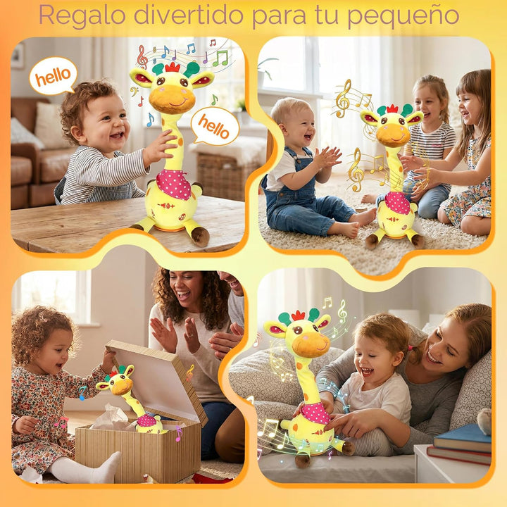 Hunfur - Juguete de Jirafa que Habla y Baila, Animal de Peluche que...