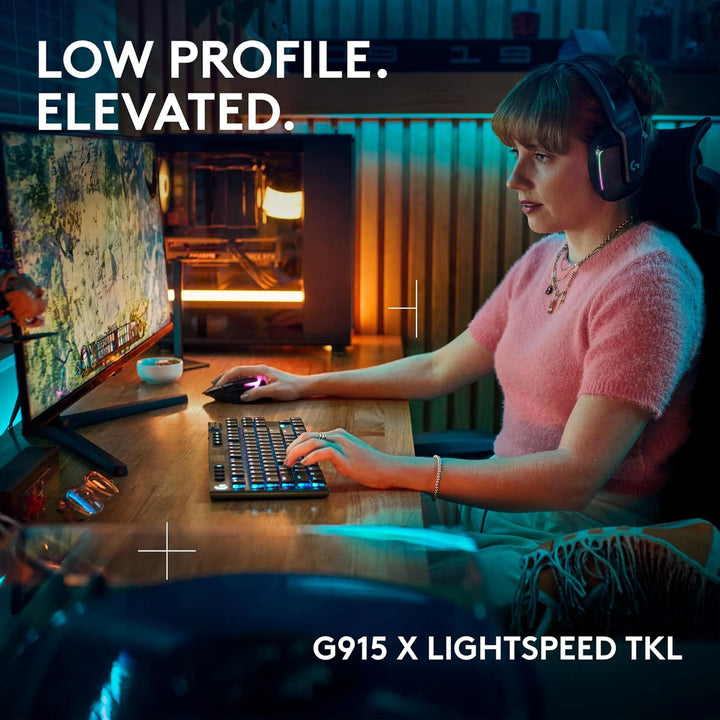 Logitech G915 X Lightspeed TKL Teclado mecánico inalámbrico para ju...