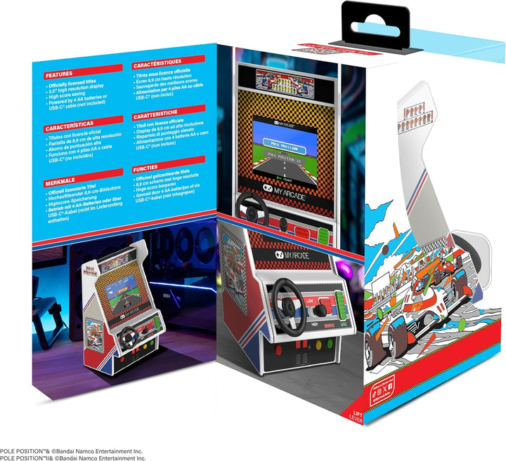 My Arcade Pole Position Racing Player: Consola Arcade retro con 2 j...
