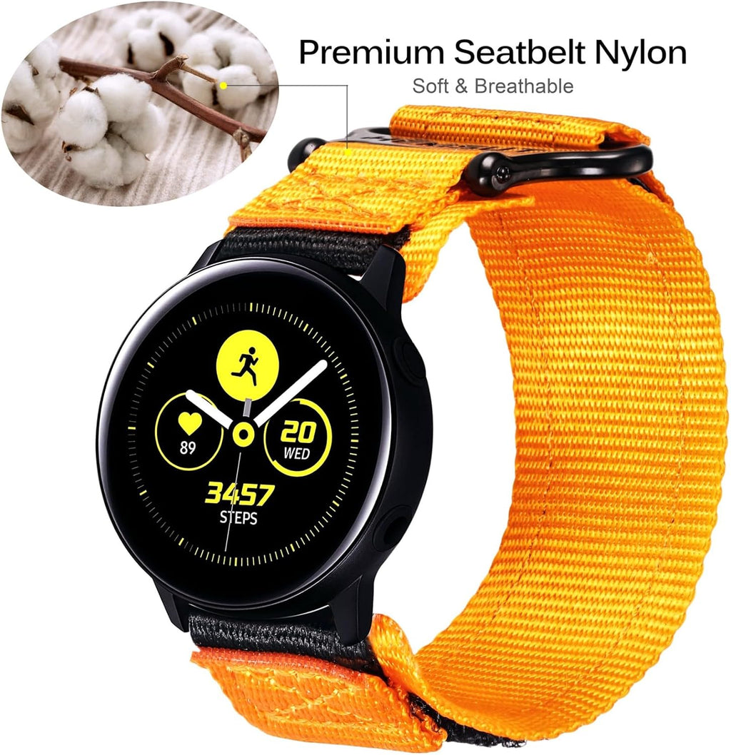 Correa de reloj de liberación rápida de 0.709 in compatible con Garmin Venu 3S / Vivoactive 4S / Venu 2S / Vivomove 3S, Forerunner 255s/265S Correa de repuesto de nailon con velcro