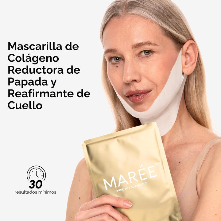 MAREE Máscara de elevación de línea V con oro de 24 quilates, masca...