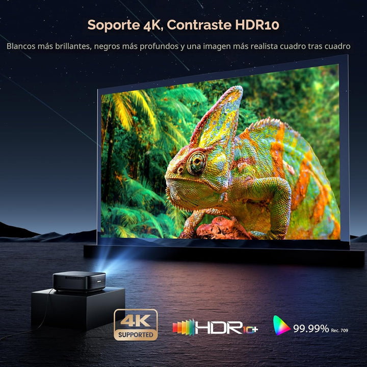[1200 ANSI y audio de DBX-TV] Proyector Alvar con WiFi 6 y Bluetoot...