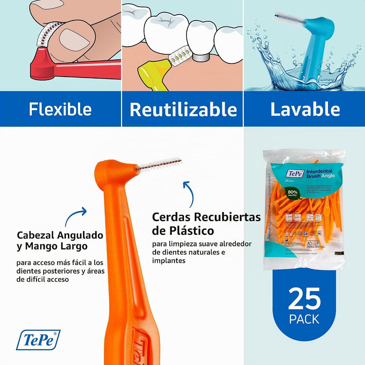 TePe \u2013 Cepillo interdental en ángulo, cepillo dental en ángulo...