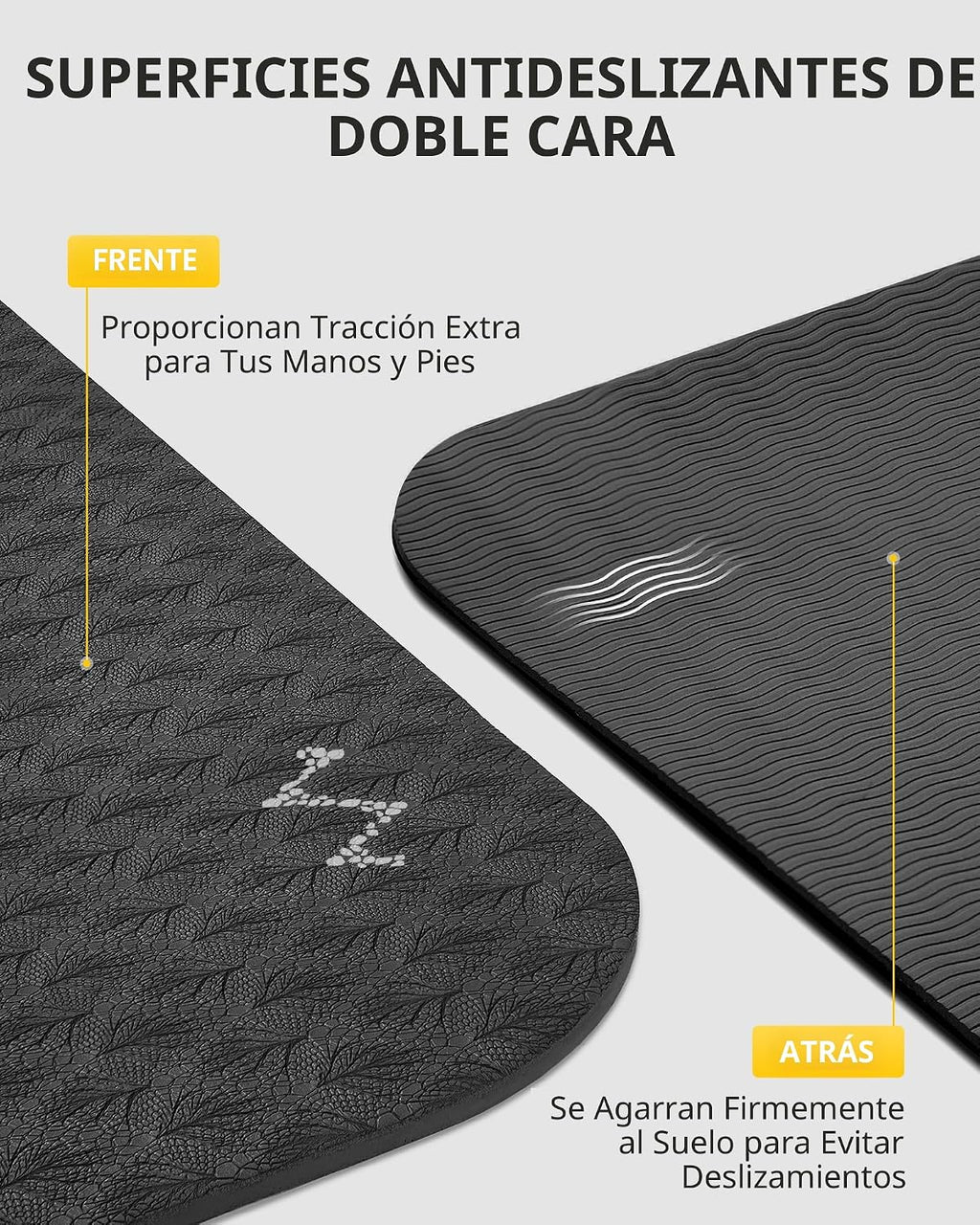 CAMBIVO Esterilla de Yoga Grande (6' x 4'), Alfombrilla de Entrenamiento Extra Ancha para Hombres y Mujeres, Esterilla de Yoga Gruesa de 1/3 y 1/4 Pulgadas, Alfombrillas de Ejercicio para