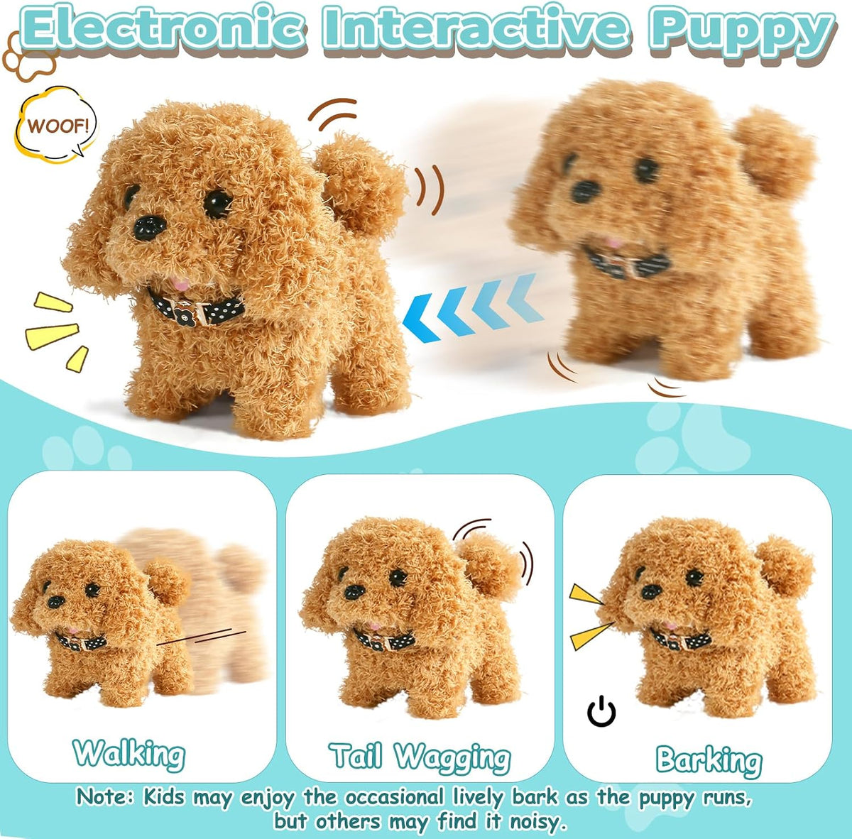 TONZE Robot de juguete para perros para niñas y niños de 3, 4, 5, 6 años, cachorro que camina y ladra