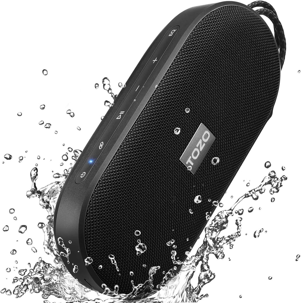 TOZO Altavoz Bluetooth portátil PA1, potente sonido estéreo con graves