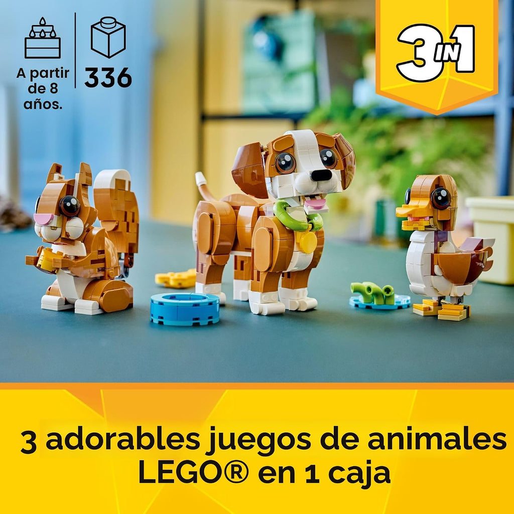 LEGO Creator 3 en 1 Cute Animals: Juguetón Cachorro Perro 31382