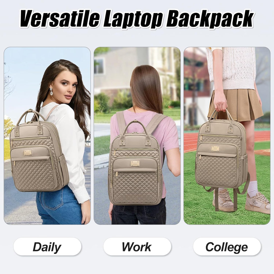 Mochila para laptop Tealari para mujeres, mochila para laptop de 15...