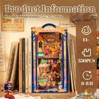 CUTEBEE Kit de rincón de libro, rompecabezas de madera 3D en miniatura para