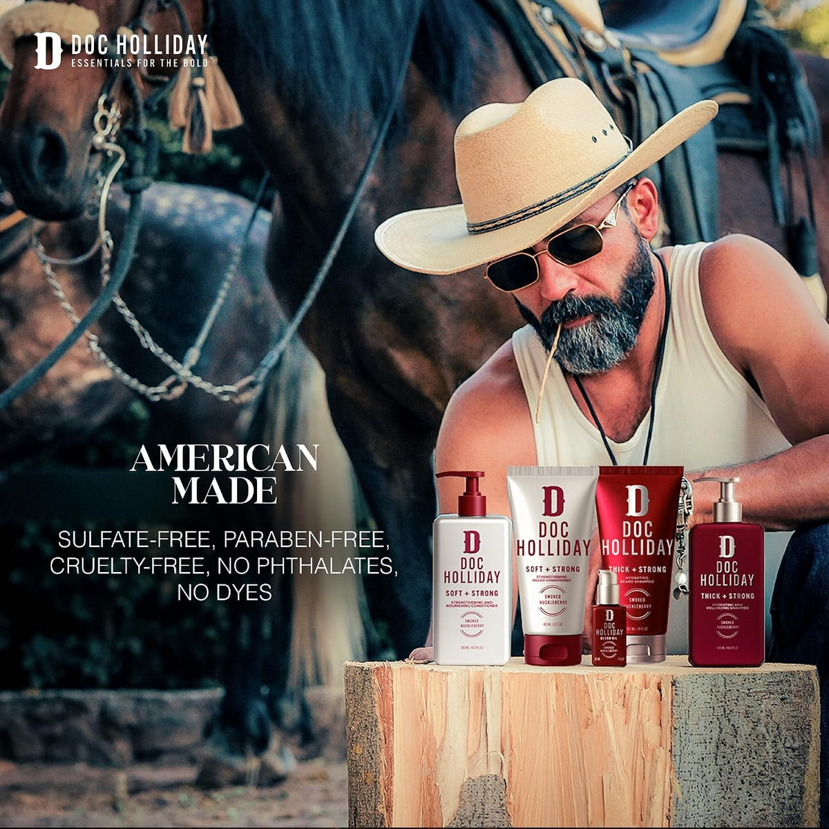 Doc Holliday Paquete de champú y acondicionador para barba \u2013 a...