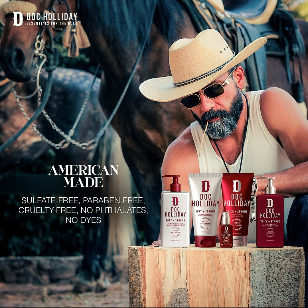 DOC HOLLIDAY Champú hidratante para barba grueso y fuerte \u2013 Ar...