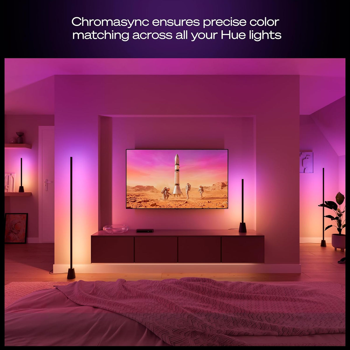 Lámpara Philips Hue Play - Lámpara de mesa, LED RGBWWIC, 23.6 pulgadas, paquete de