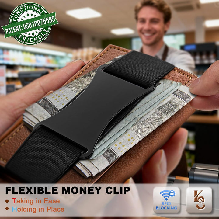 KEMISANT Billetera Airtag para hombre, delgada con bolsillo frontal...