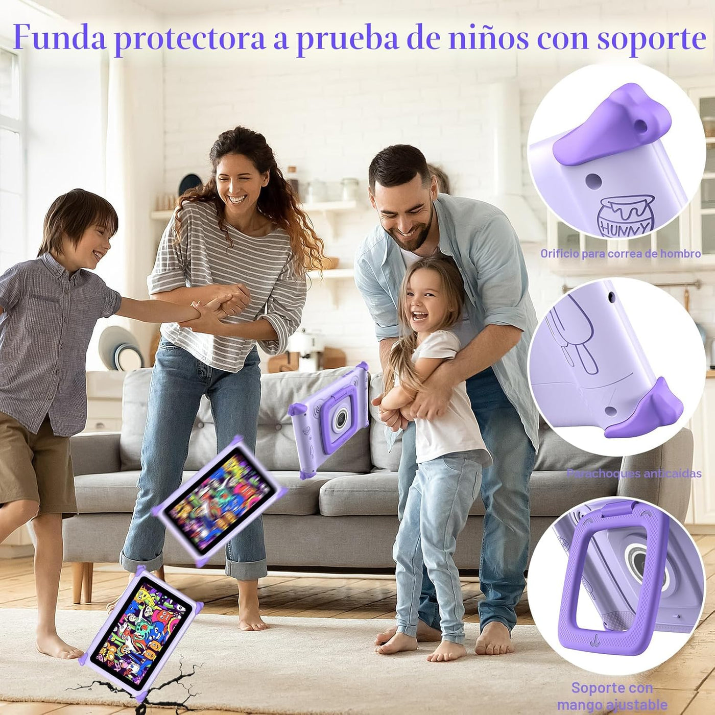 Tablet para niños de 7 pulgadas, tablet de 3-12 años, tabletas para...