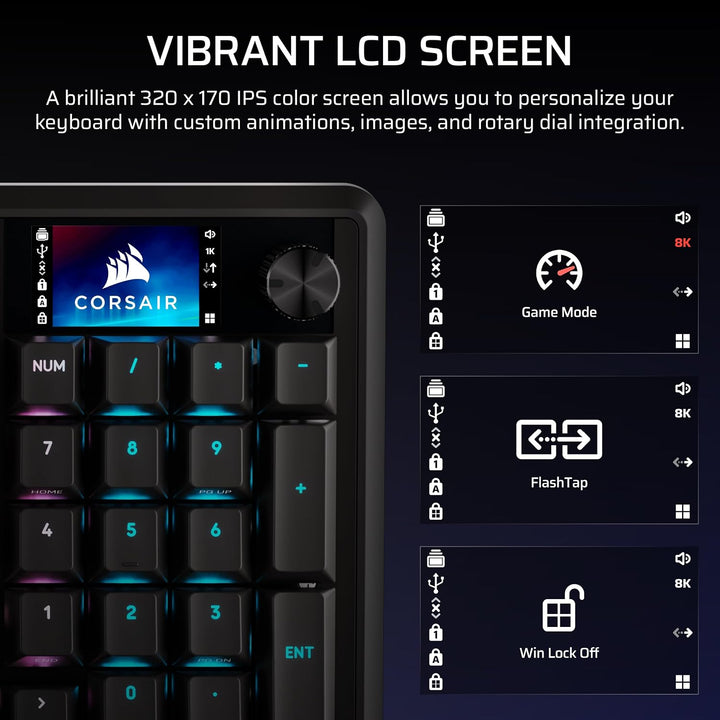 Corsair Vanguard PRO 96 Teclado Mecánico Magnético de Juegos con Ef...