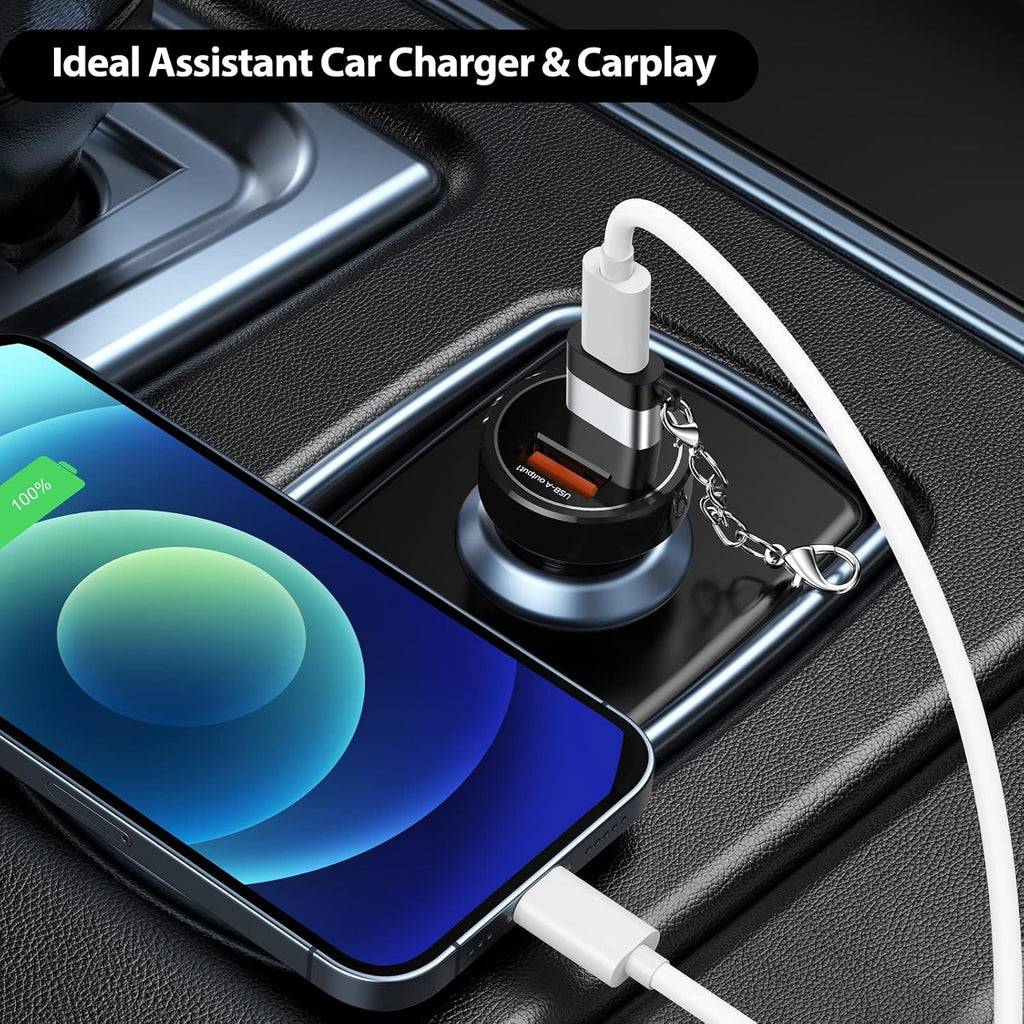 Adaptador USB A a USB C, paquete de 10 con llavero, carga de 18 W, transferencia de 480 Mbps