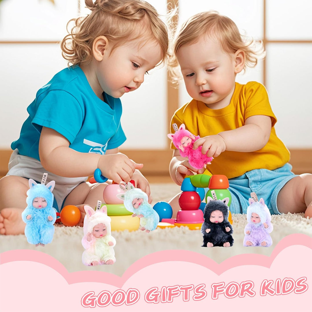 dollbie Adorable juego de 6 muñecas de peluche con cuerda para colg...