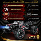 Autos RC rápidos a escala 1:16 para adultos, 40 KPH, camión monstruo eléctrico todoterreno con chasis de metal, auto de alta velocidad de 2.4 GHz, camión a control remoto impermeable con 2 baterías